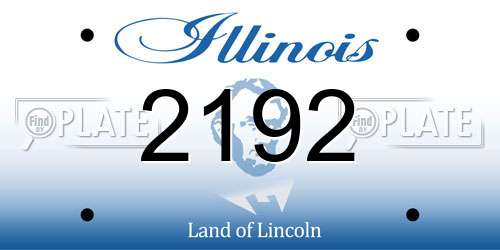2192 Illinois License Plate