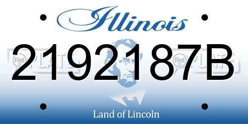 2192187B Illinois License Plate