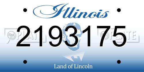 2193175 Illinois License Plate