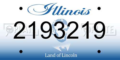 2193219 Illinois License Plate