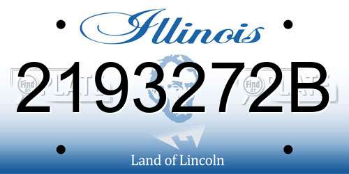 2193272B Illinois License Plate