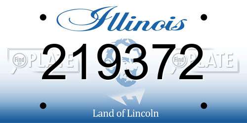 219372 Illinois License Plate