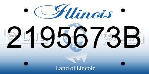 2195673B Illinois License Plate