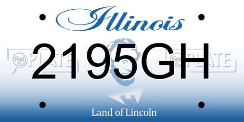2195GH Illinois License Plate
