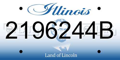 2196244B Illinois License Plate