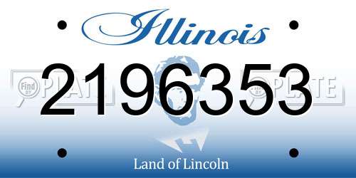 2196353 Illinois License Plate