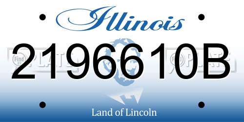 2196610B Illinois License Plate
