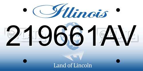 219661AV Illinois License Plate