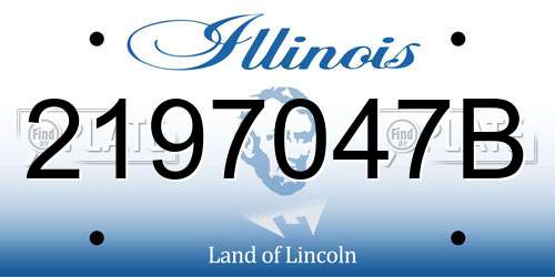 2197047B Illinois License Plate