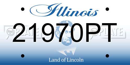 21970PT Illinois License Plate