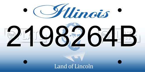 2198264B Illinois License Plate