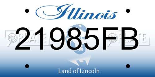 21985FB Illinois License Plate