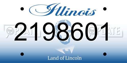 2198601 Illinois License Plate