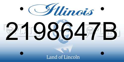 2198647B Illinois License Plate