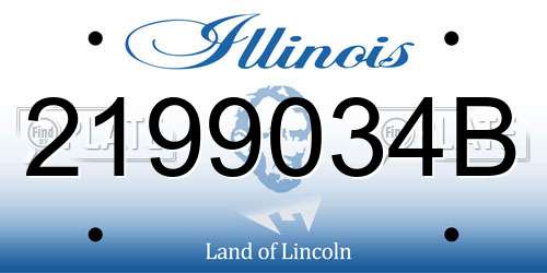 2199034B Illinois License Plate