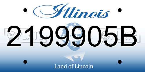2199905B Illinois License Plate