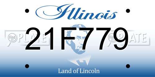 21F779 Illinois License Plate