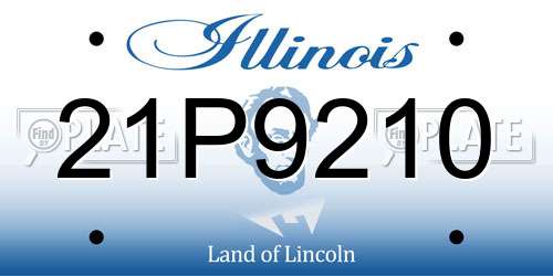 21P9210 Illinois License Plate