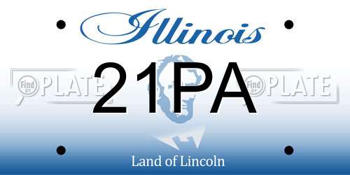 21PA Illinois License Plate