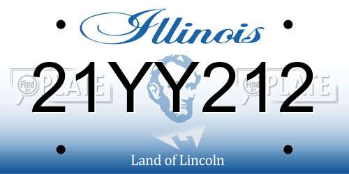21YY212 Illinois License Plate