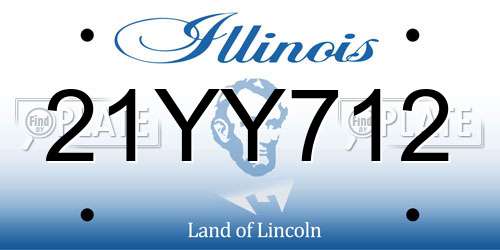 21YY712 Illinois License Plate