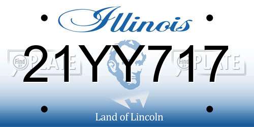 21YY717 Illinois License Plate