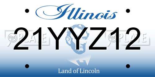 21YYZ12 Illinois License Plate