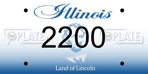 2200 Illinois License Plate