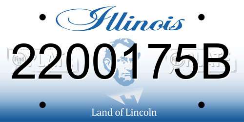 2200175B Illinois License Plate