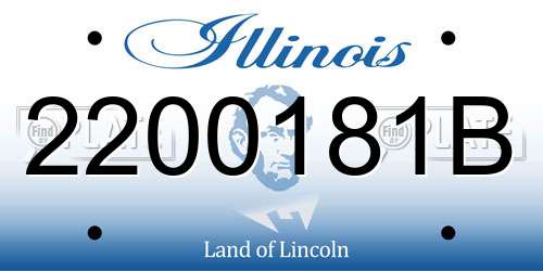 2200181B Illinois License Plate
