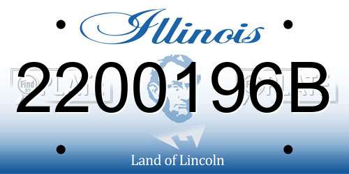 2200196B Illinois License Plate