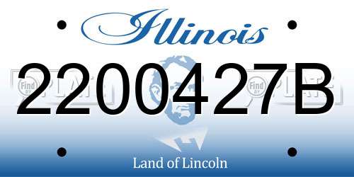 2200427B Illinois License Plate
