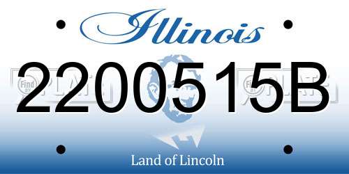 2200515B Illinois License Plate