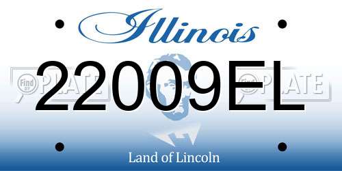 22009EL Illinois License Plate