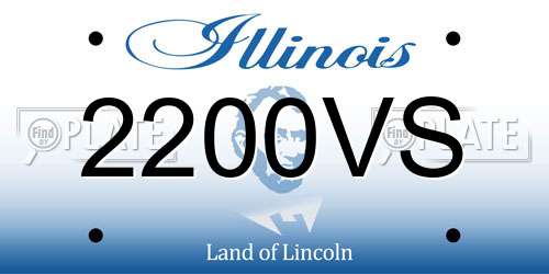 2200VS Illinois License Plate