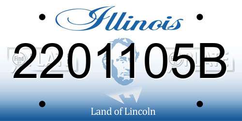 2201105B Illinois License Plate