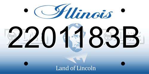 2201183B Illinois License Plate
