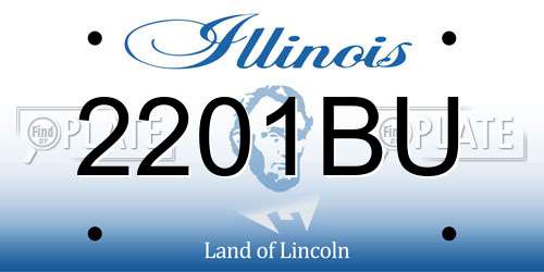 2201BU Illinois License Plate