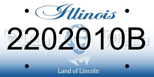 2202010B Illinois License Plate