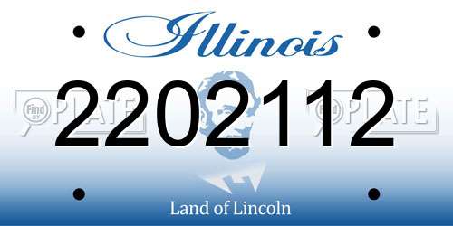 2202112 Illinois License Plate
