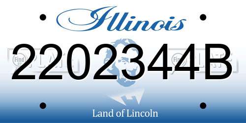 2202344B Illinois License Plate