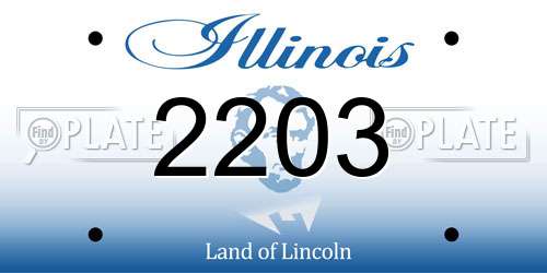 2203 Illinois License Plate
