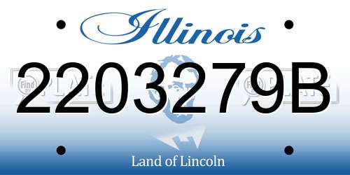 2203279B Illinois License Plate