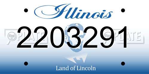 2203291 Illinois License Plate