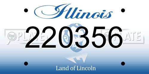 220356 Illinois License Plate