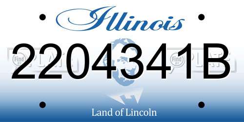 2204341B Illinois License Plate
