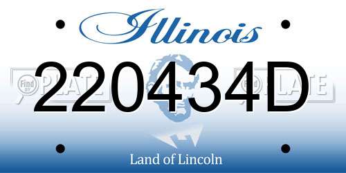 220434D Illinois License Plate