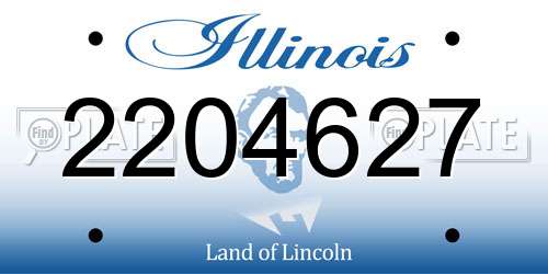 2204627 Illinois License Plate