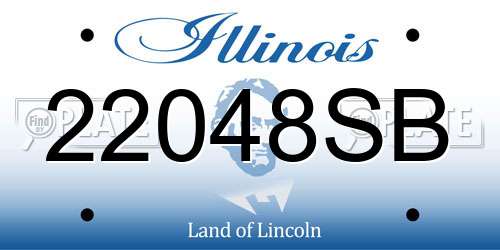 22048SB Illinois License Plate