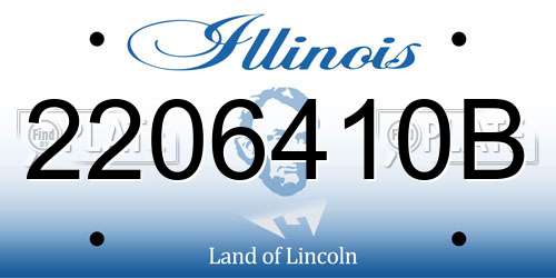 2206410B Illinois License Plate